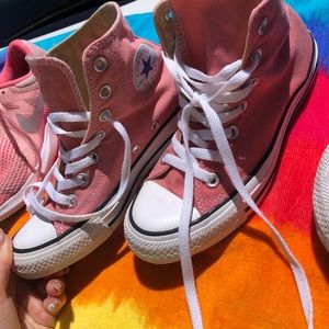 Pink High top Converse